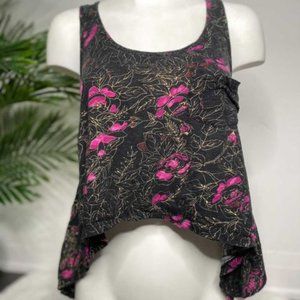 High-low tank with floral pattern